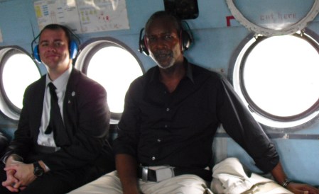 UN helicopter in Sierra Leone