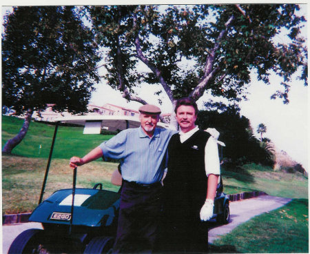 Dennis Hopper And me Golfing man