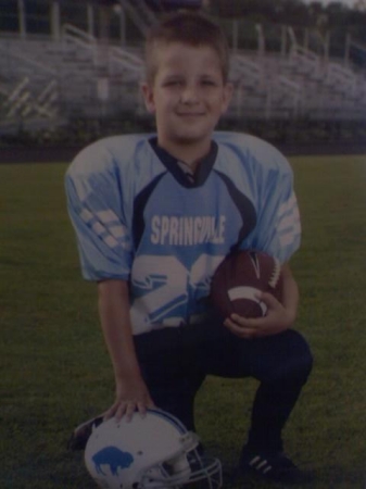 Thomas in football gear