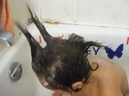 cleb hair for bath time