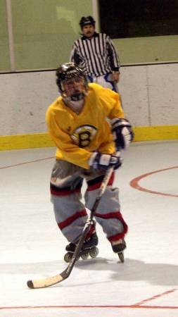 My daughter playing roller hockey