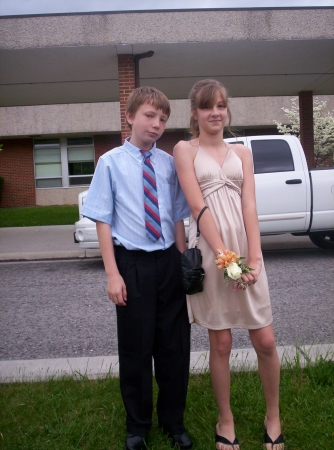 My son Chase and gf at his very first dance.