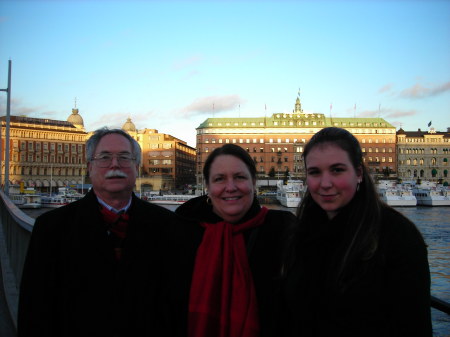 Tom, Jeanne and Kate in Stockholm Dec 2006