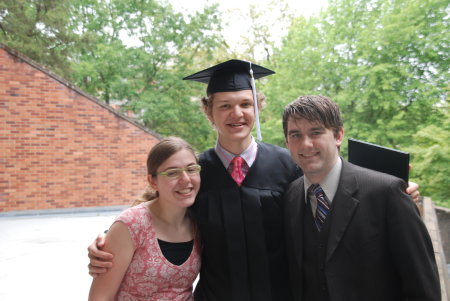 Kelly Sean and Adam at Sean's Graduation