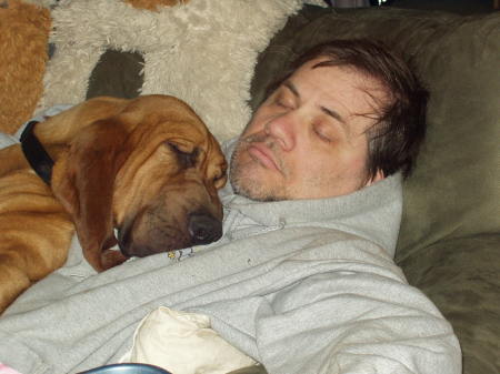 Dad and puppy