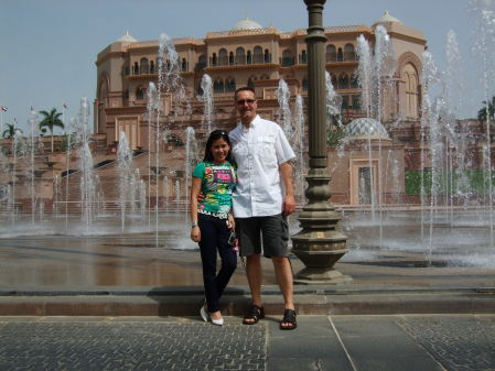 Fiance' and me in Abu Dhabi Palace