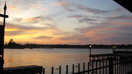 Sunset at Pappas on the Lake in Conroe