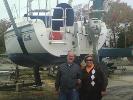 Brenda and I with the Turtle at out haul.