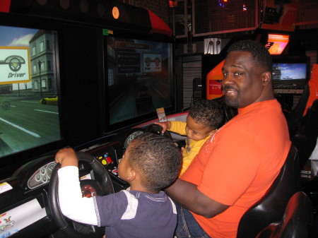 Me and my boys at the arcade