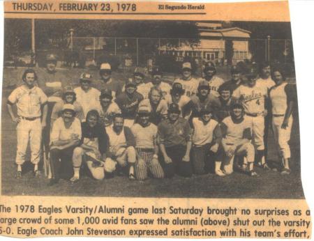 1st Alumni Baseball at Stevenson Field