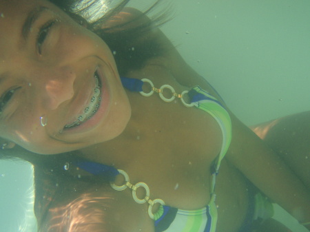 My niece Kendall underwater