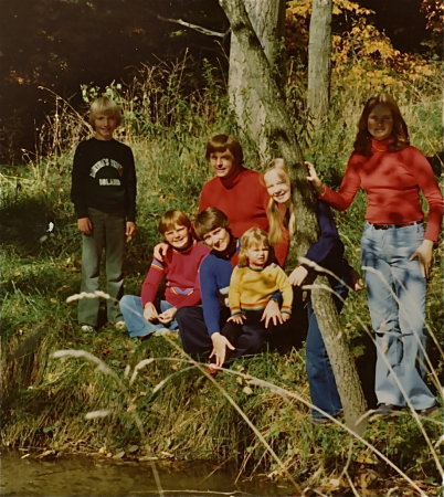 Family together near home