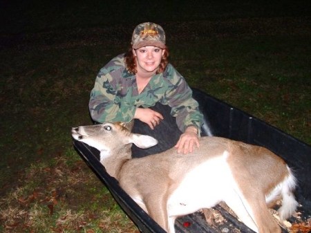 Christie with her deer