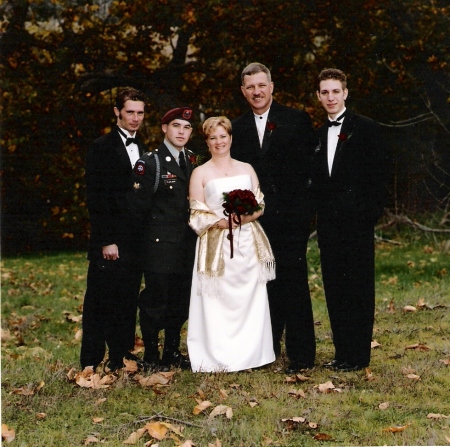 our wedding day at Camp San Luis Obispo.