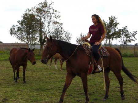 Maureen on horseback