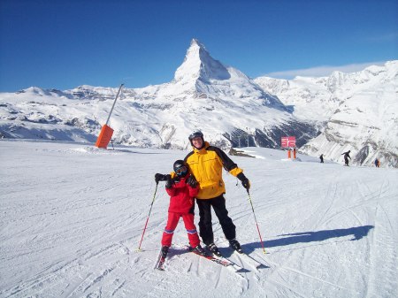 My son, Aidan, and I in Zermatt