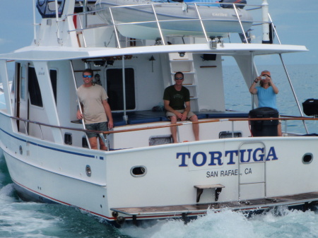 On my boat in the Bahamas