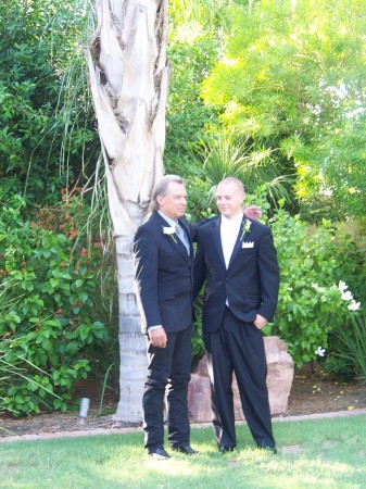 Rod and son Connor at Connor's wedding