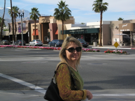 Tere shopping in Palm Springs