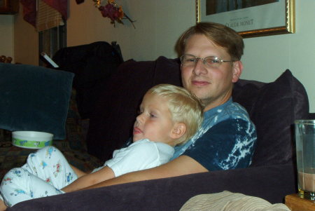 My son Ron with his son Connor