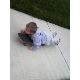 cam on skate board