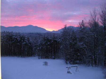 View from Our House to Mt Mansfield range