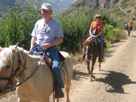 Trail riding in the Andes