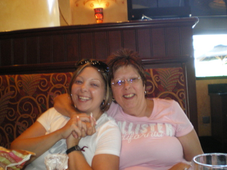 Angie and Karen at the Cheesecake factory