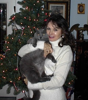 Me with my cat, Horace, Christmas 2008.