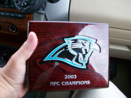 Carolina Panthers Super Bowl XXXVIII Ring Box!
