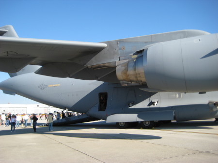 Me in the rear door of the BIG plane