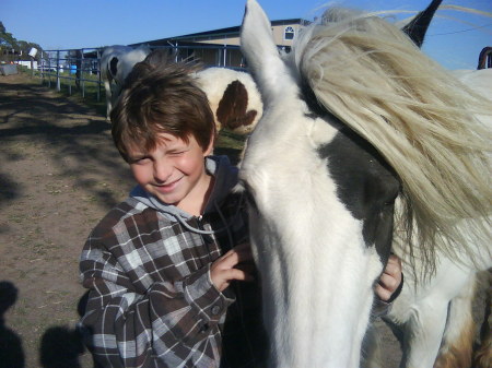 Isaac and a GYPSY  Horse