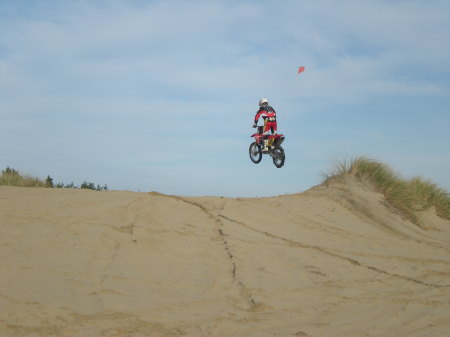 Troy gettin some air on his Honda 450