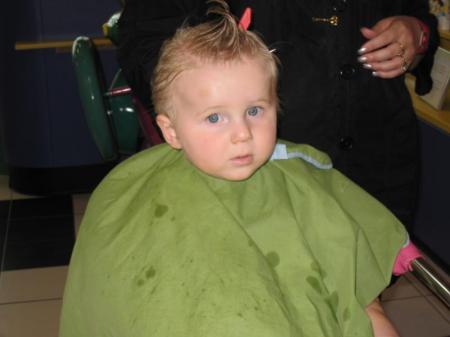 here comes my first haircut