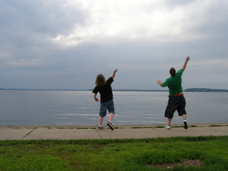 Rock throwing contest