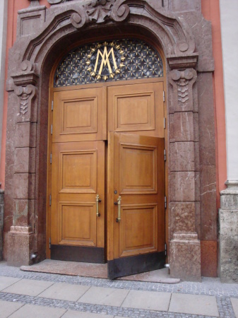 Entryway on the Marienplatz Munich Germany