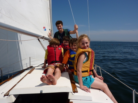 Charlotte and Cousins Sailing - Maine 2009