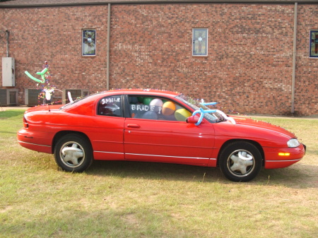 Friend's wedding car