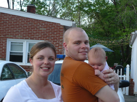 Bekki, Doug and baby Avery 10 weeks old.