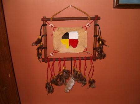 This I made it represents the Medicine Wheel