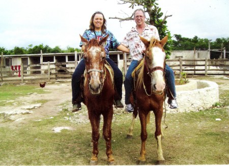 horseback riding on Cozumel with my sweetie
