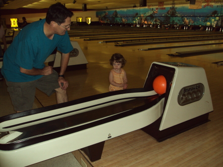 My daughter bowling
