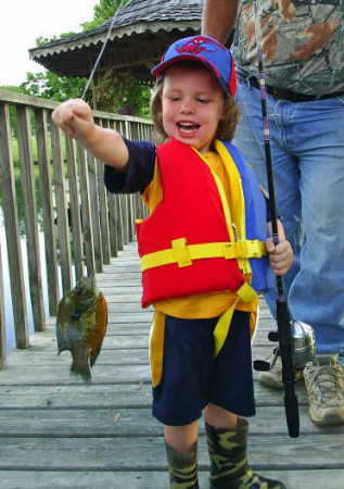 JJ caught a fish!
