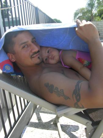 Arianna and i chillin by the pool