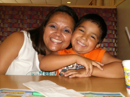 Diego and Me at IHOP July 2008