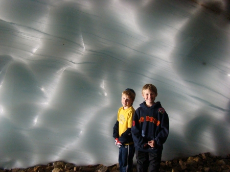 Boys in Ice Cave