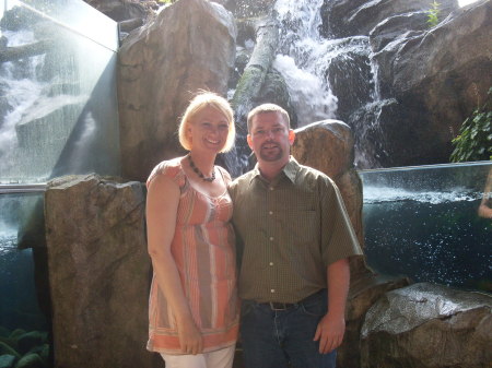 me and andy at the aquarium in seattle