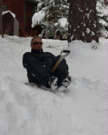 Snow Shovel fun... it's my Birthday, yahooo!