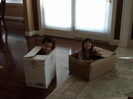 kids in boxes