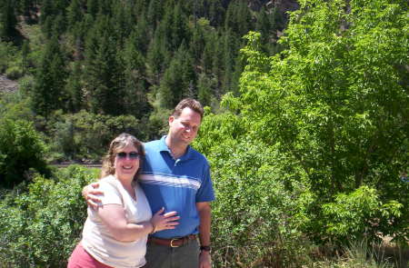 My husband Mark and I somewhere in Colorado